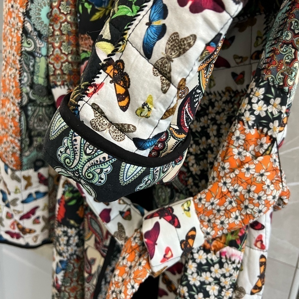 Alice + Olivia Moya Quilted Patchwork Coat - Picture 6 of 15